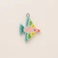 Ciondolo a forma di uccello in ceramica colorata per creazione di gioielli e accessori - Ciondolo Uccello Celeste / Pendant Only (Without Chain)