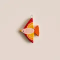 Ciondolo a forma di uccello colorato in stile artigianale per il design di gioielli DIY - Ciondolo Uccello Rosso e Giallo / Pendant Only (Without Chain)