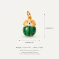 Pendentif en émail mignon chien corgi dans une pastèque verte pour bijoux DIY collier bracelet - Pendentifs / Chien avec Pastèque