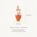 Pendentif lapin blanc mignon dans une carotte orange pour collier et bracelet DIY - Pendentifs / Lapin Carotte