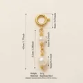 Ciondolo con perle in acciaio inossidabile per costumi da bagno con misure dettagliate - Ciondolo Catena Bikini Perla / Oro
