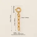 Pendaglio a catena in acciaio inossidabile dorato con misure per bikini da spiaggia - Decorazione Catena Bikini Graffetta / Oro