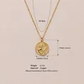 Detailed view of goddess pendant necklace showing dimensions 27mm by 19mm and copper material. - Moon Goddess (Pendant Only)