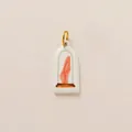 Colgante artístico de cerámica con coral para bikini o ropa de playa sofisticada. - Coral Pattern Arch Pendant