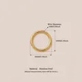 Minimalist gold stainless steel hoop earring, 10mm diameter with 1mm wire thickness - Stainless Steel Circle / 20 Pieces/Pack (10mm) / Gold