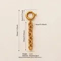 Catena di estensione in acciaio inossidabile dorato con chiusura a molla, 36mm. - Decorazione Catena Bikini con Perle / Oro