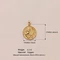 Goddess relief round copper pendant with detailed dimensions and weight specifications - Moon Goddess (RSDZ20260327Y) / Pendant Only