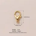 Chiusura a moschettone in rame dorato di alta qualità per gioielli con misure 15 mm - Chiusura a Moschettone in Rame / Oro