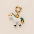 Rainbow horse charm pendant with gold spring ring for swimwear and beach accessories - Unicorn Pendant