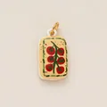 Summer fruit and vegetable series tomato vine charm pendant for swimwear jewelry - Square Cherry