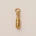 Vintage golden wine bottle charm pendant accessory for personalized necklace jewelry - Chili Sauce Bottle