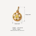 Pendentif en cuivre pour colliers DIY avec détails de 11,8 mm de haut et 9,6 mm de large - 14 Pendentifs En Forme De Tartelette Aux Œufs Au Durian