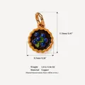 Pendentif tarte aux myrtilles en cuivre pour la création de colliers et bijoux DIY - Pendentif Tartelette Aux Œufs Et Aux Fraises (11)