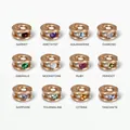 Rose gold birthstone bead collection featuring 12 unique colored gemstones and zircon - January Pendant (Garnet)