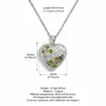Vintage heart locket necklace with Grandma engraving and floral details in silver finish - Grandma Style Heart Locket / Silver