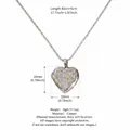 Vintage silver heart-shaped locket necklace with rose and 'I Love You' engraving detail - I Love You Style Heart Locket / Silver