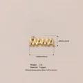 Colgante letra MAMA dorado para joyas DIY, dimensiones detalladas de 10mm x 4mm. - Dije de Gema MAMA (Solo Colgante) / Mama Dorado