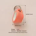 Cute orange coffee cup pendant charm in enamel and stainless steel with 3.9g weight - No.7 Pink Cup Pendant Only (Without Chain)