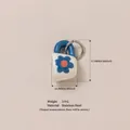 Süßer blauer Blumenanhänger aus Edelstahl für DIY-Schmuckherstellung und Design - Nr.10 Blaue Blume Becher Anhänger Ohne Kette