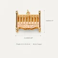 Eleganter gold-rosa Babybett-Anhänger aus Kupfer für den täglichen vielseitigen Gebrauch - Rosa Babybettanhänger / Rosa