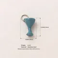 Handbemalter teal Kelchanhänger aus Edelstahl, Maße 21x15mm für DIY-Schmuckherstellung - Nr.15 Himmelblau Kelch Anhänger Ohne Kette