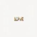 Exquisiter vergoldeter 'LOVE'-Buchstabenanhänger mit Herz-Kristall für DIY-Halsketten. - LOVE Anhänger Mit Zirkonia / Einzelnes Zubehör (Ohne Kette)