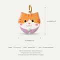 Süßer Katzenanhänger aus Edelstahl, DIY-Zubehör mit Abmessungen und technischen Daten - Stil 5 Sanfter Katzenanhänger