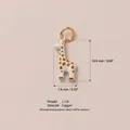 Detailansicht eines 16,8-mm-Emaille-Giraffenanhängers mit Maßen und Materialangaben. - Nr. 3 Giraffenanhänger