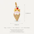 Süßer Katzen Eiscreme Anhänger aus PVD echtgold beschichtetem Edelstahl für Schmuck DIY - Stil 8 Eiscreme-Katzenanhänger