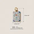 Detailed view of rectangular stainless steel pendant with 17.5mm height and 2.1g - 11-Square Plate Pendant