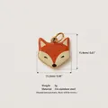 Detailed size and material info for the 316 stainless steel fox pendant DIY accessory. - 13-Little Fox Pendant