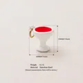 Mini cup-shaped stainless steel pendant with 18K gold ring for DIY jewelry making - Watermelon Goblet Pendant (Pendant Only - Without Chain)