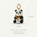 Ciondolo panda dettagliato dipinto a mano in rame con anello dorato, altezza 16 mm - Pendaglio Panda N. 5 / Ciondolo Panda
