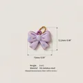 Macro view of purple marbled bow pendant accessory made of durable 316 stainless steel - Bowknot Pendant (9)