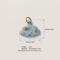 Detail of blue cloud charm with stars, 316 stainless steel material and dimensions shown. - Cloud Pendant (4)