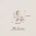 Detailed view of pink unicorn charm with dimensions and 316 stainless steel specs. - Unicorn Pendant (2)