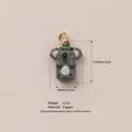Niedlicher handgefertigter Koala-Anhänger aus Kupfer für DIY-Schmuck mit Größenangaben - Koala Anhänger