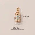 Süßer Igel Tieranhänger aus Kupfer für die DIY-Schmuckherstellung und Bastelzubehör - Nr. 8 Astronaut Igel Anhänger / 18.7x9.5mm