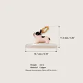 3D French Bulldog animal enamel pendant charm made of copper with dimension markings - 1 Black and White French Bulldog