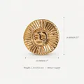 Pendentif en forme de soleil en cuivre doré, diamètre de 14,4 mm pour bijoux DIY - Pendentif Soleil Sourire
