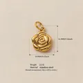 Dettagli su dimensioni e peso del ciondolo a rosa in acciaio dorato - Ciondolo Rosa Oro / Ciondolo Solo (Senza Catena)
