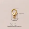 Premium gold copper lobster clasp shoe charm accessory showing 15mm size details - Copper Lobster Clasp / Gold