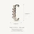 Charme de chaussure en cuivre argenté à texture de feuille avec gravure pour le bricolage - Pendentif Épi de Blé Argenté