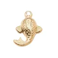Detaillierter 18K vergoldeter Fisch-Anhänger für DIY Schmuckherstellung und Zubehör - Goldfisch-Stil