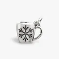 Pendentif tasse élégant en acier titane avec motif flocon de neige pour bijoux DIY - Tasse Flocon / Acier