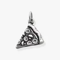 Pendentif breloque tranche de pizza style argent antique pour bijoux faits main - Pizza / Acier