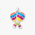 Pendentif maracas coloré émaillé en acier titane pour création de bijoux de fête DIY. - Bowling / Acier