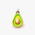 Pendentif en forme d'avocat doré avec émail vert pour la création de bijoux DIY - Avocat / Acier