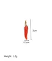 Leuchtend roter Chili-Anhänger mit vergoldeter Schlaufe, Gewicht 3,2g, Höhe 2cm - Roter Chili-Anhänger