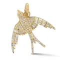 Élégant pendentif oiseau doré serti de zircons pour la création de bijoux de luxe - Pendentif Oiseau Hirondelle / Oies sauvages